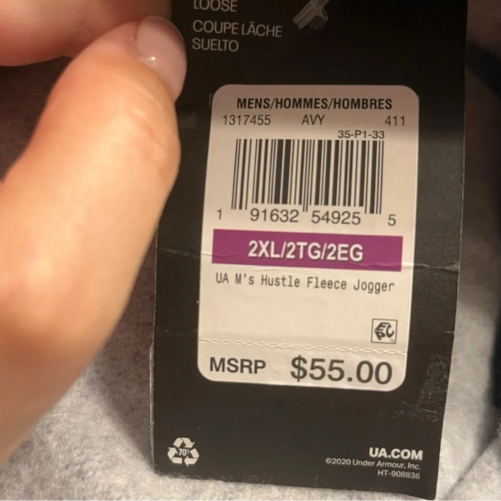 Under Armour new tags